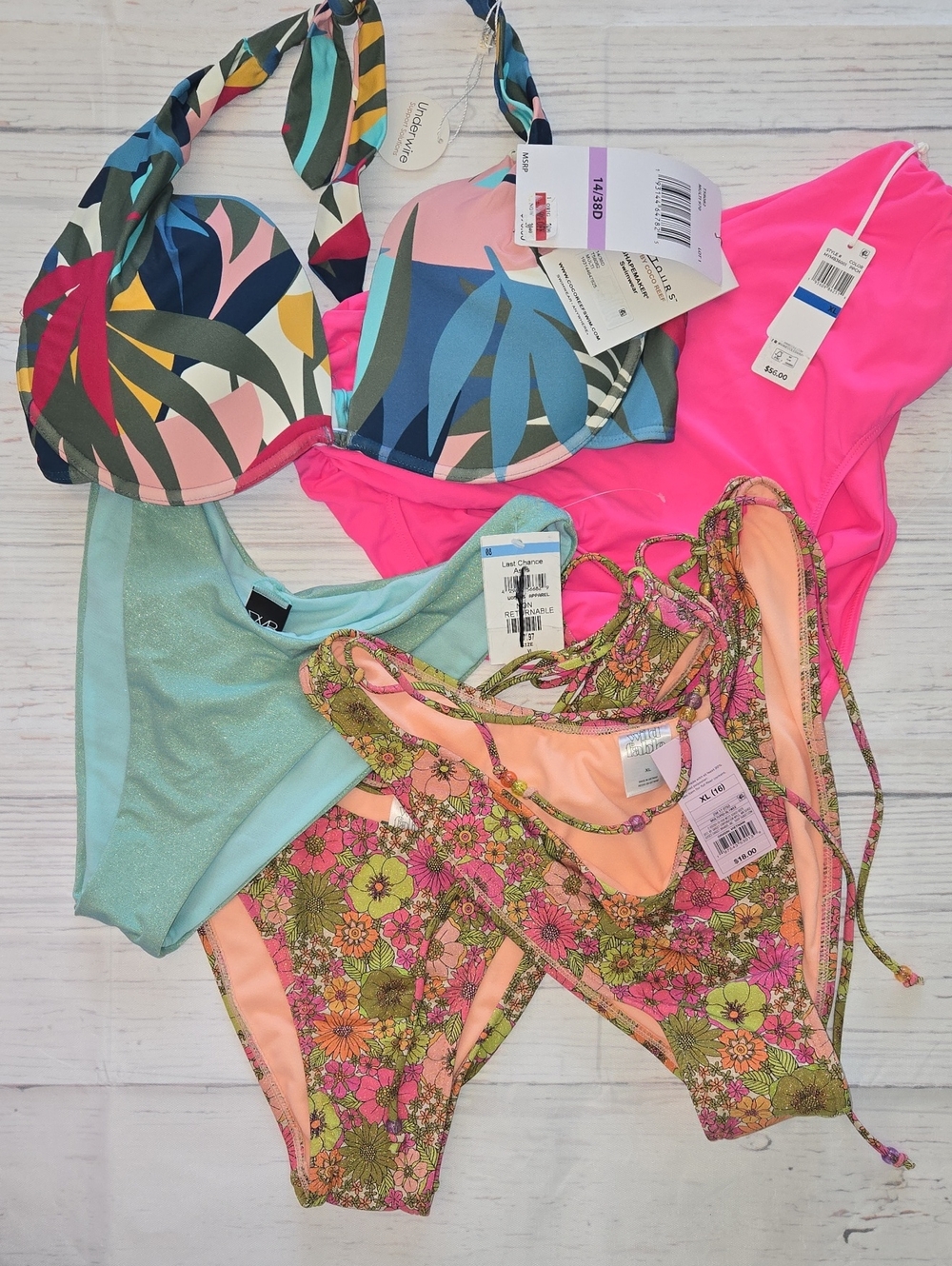 *Swim Bundle* 5 NWT Pieces XL Bikini Coco Reef 14/38D, Anne Cole